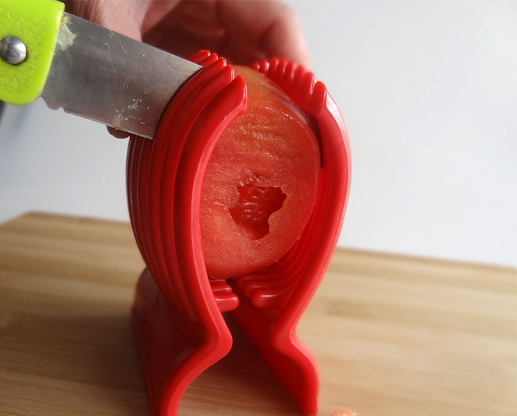 ٱ 丶 ̼  丶 Ȧ ̼ ̵   Ŀ  ä  Ȧ 1pcs/Multi-function Tomato slicer Red Tomato Holder Slicer Guide Potato Onion Cutter Fruit Ve